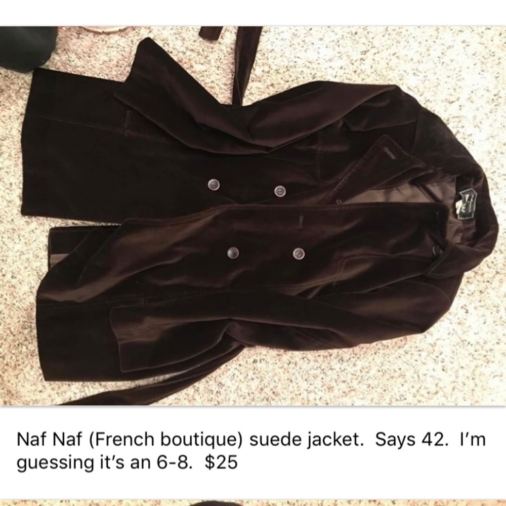 Naf Naf size 42 (French sizing) suede jacket